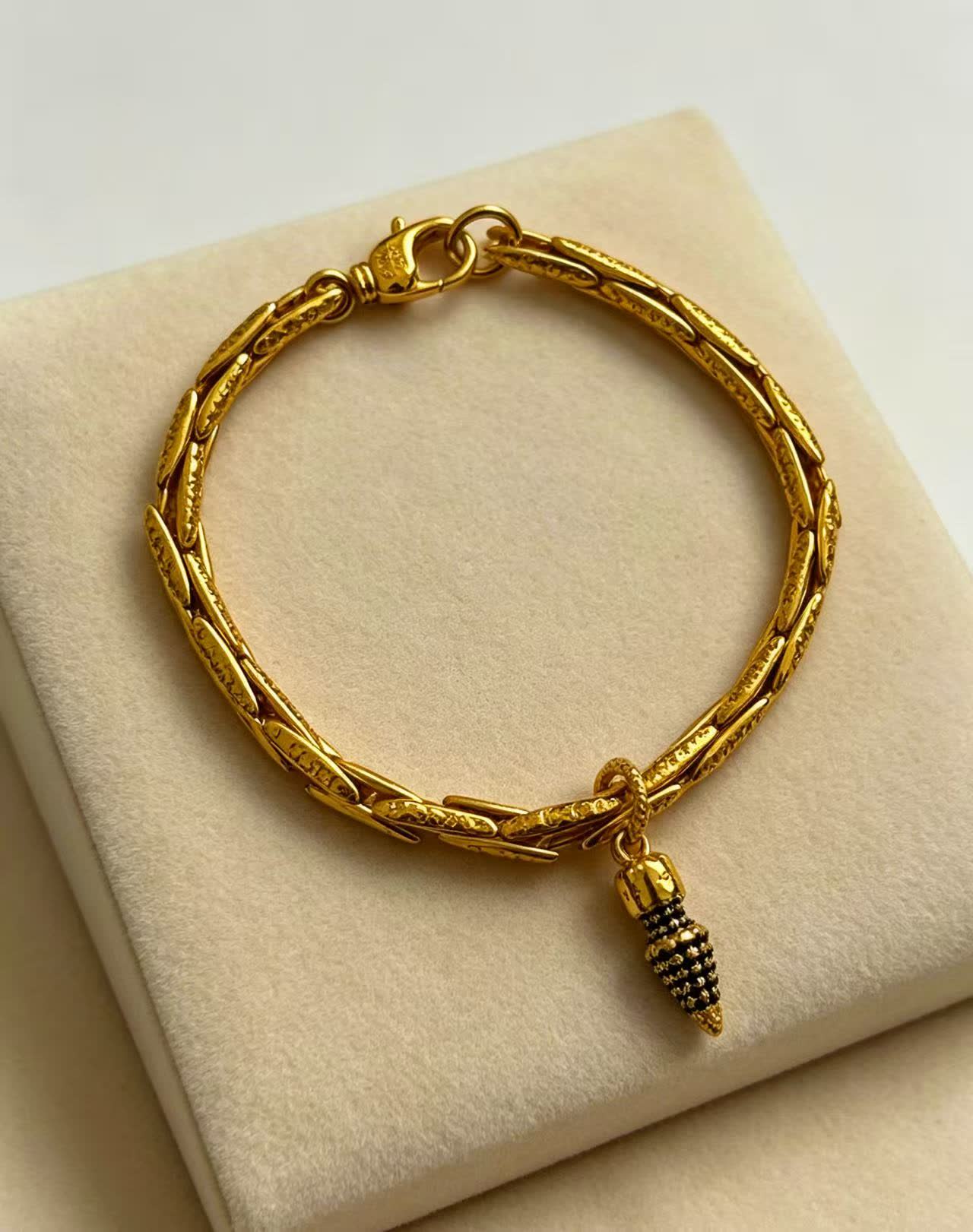 Chrome Hearts Bling Cone Charm Bracelet